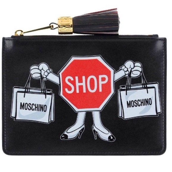 Moschino Other - Moschino Black Clutch with Sign Graphic Shop stop